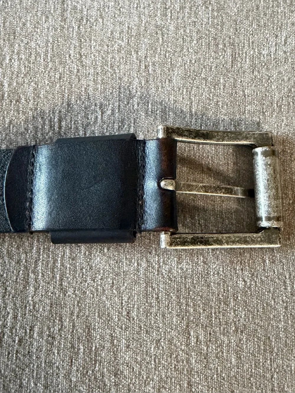 Harley Davidson Men's Silver Studded Black Leather Motorcycle Biker Belt Size 42